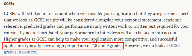 申请英国名校，GCSE数学成绩要求多少？